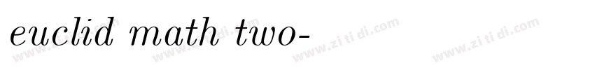 euclid math two字体转换